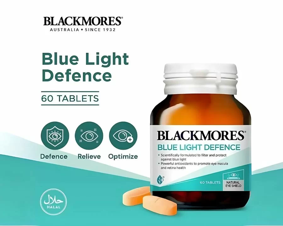 10 cách chữa cận thị hiệu quả nhất 2025, ưu và nhược điểm (9) Thuốc bổ mắt Blackmores Macu-Vision giúp mắt chống oxy hóa, bảo vệ võng mạc và làm chậm quá trình lão hóa của mắt