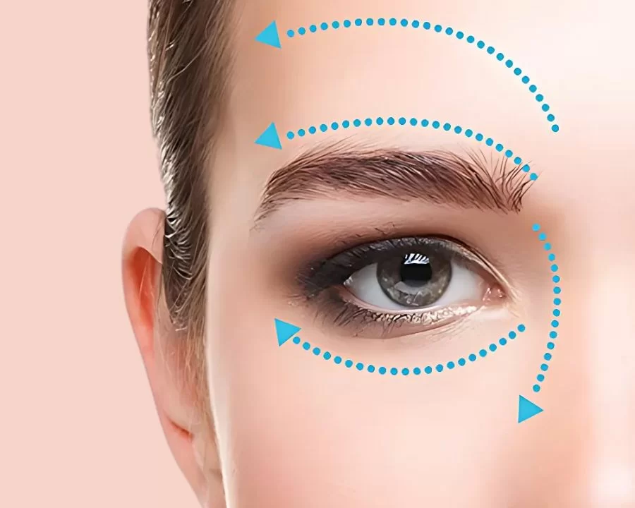 TOP 20 cách chữa cận thị tại nhà hiệu quả nhất hiện nay (4) Dùng đầu ngón tay xoa nhẹ nhàng vùng hốc mắt, thái dương và lông mày, máu sẽ lưu thông tốt hơn, giảm cảm giác nặng và căng ở mắt