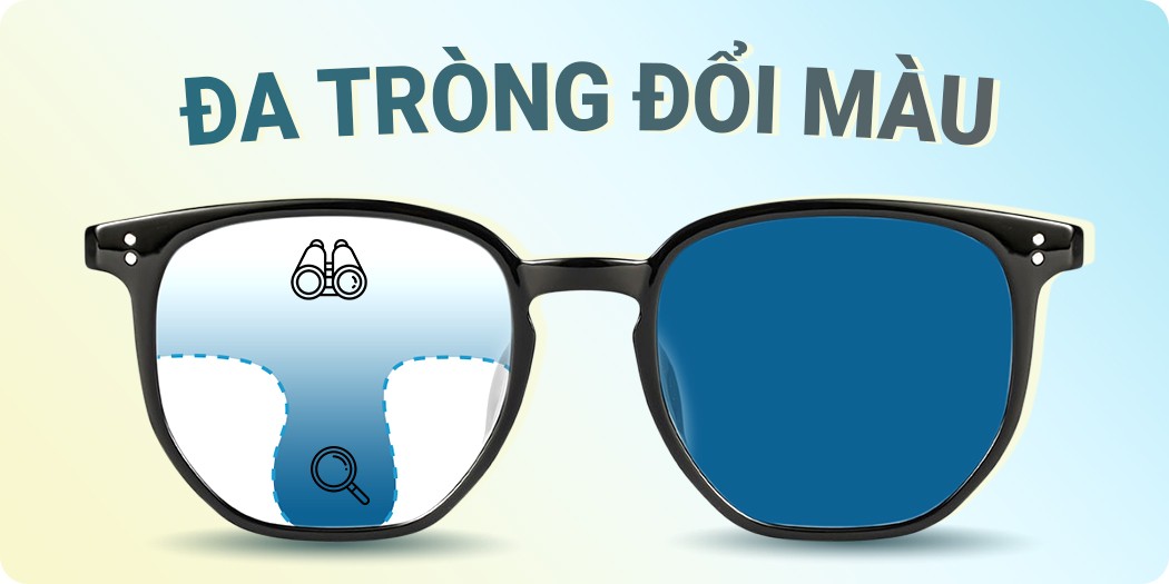 Đa tròng đổi màu dễ đeo, hợp thời trang, chính hãng 100%