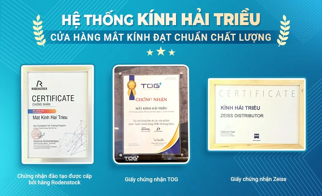 Chính sách bảo hành tầm nhìn 6 tháng (18) Chứng nhận hệ thống mắt kính chính hãng - Ảnh 2