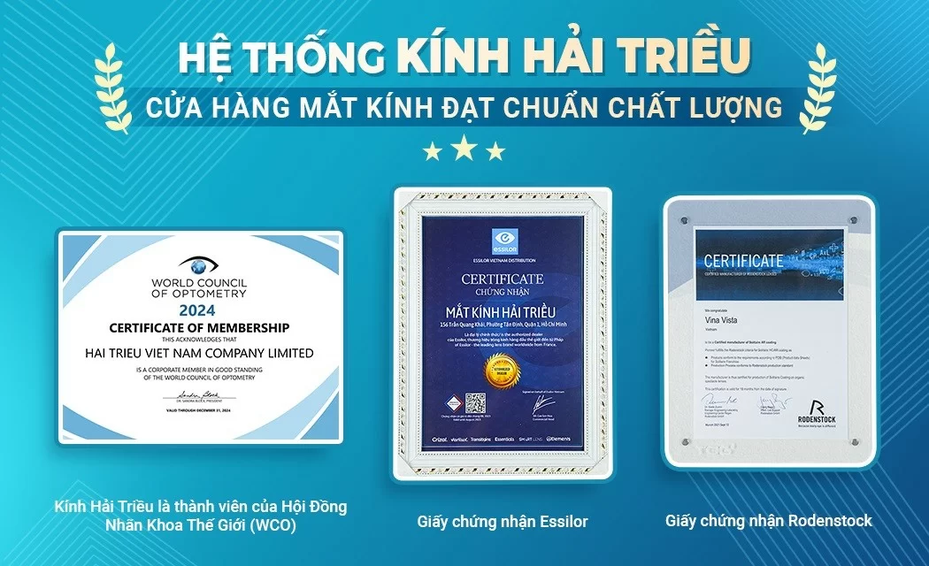 Chính sách bảo hành tầm nhìn 6 tháng (19) Chứng nhận hệ thống mắt kính chính hãng - Ảnh 1