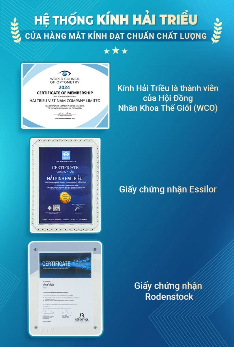 Chính sách bảo hành tầm nhìn 6 tháng (16) Chứng nhận hệ thống mắt kính chính hãng - Ảnh 4