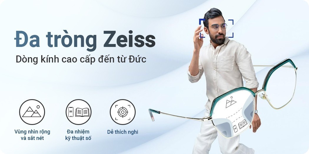 Kính đa tròng Zeiss cao cấp, chính hãng 100%