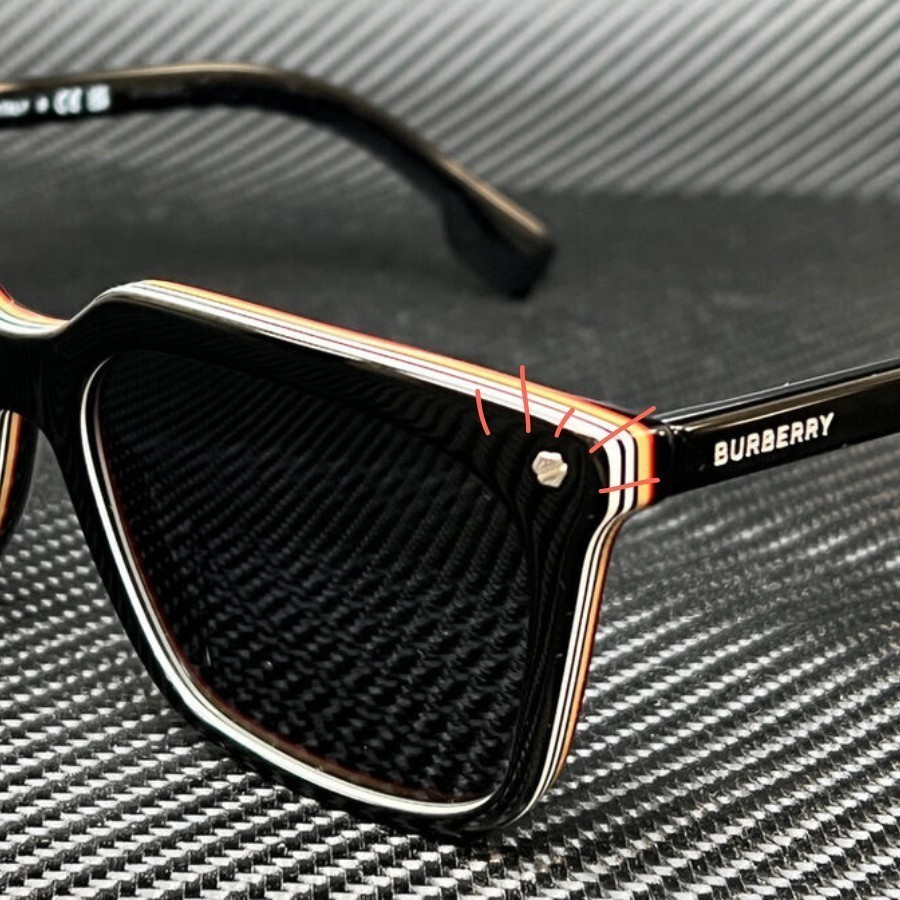 Burberry Nam - Gọng kính Nhựa - Chống tia UV - Mã 0BE4337F_379887_56 (5) Đinh tán là một trong những chi tiết giúp tăng sức hút thẩm mỹ