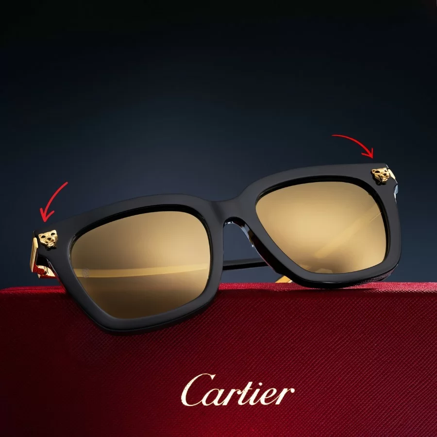 Cartier Nữ - Gọng Kim loại - Chống tia UV - Mã CT0025SA_001 (5) Cartier CT0025SA_001 nổi bật với tròng kính màu vàng Gradient