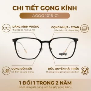 Chi tiết gọng kính Agog 1015-C1 chính hãng 100%