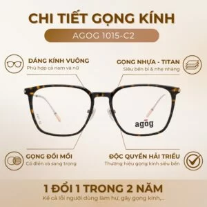 Chi tiết gọng kính Agog 1015-C2 chính hãng 100%