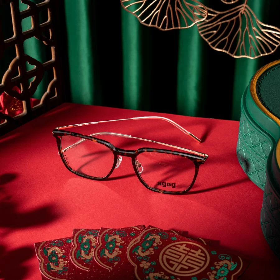 Gọng kính Titanium sáng bóng trên mắt kính Agog 1015-C2 - ảnh 4