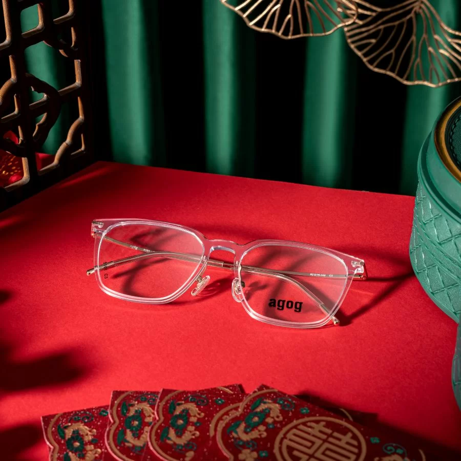 Mắt kíinh Agog 1015-C3 sáng bóng vs gọng màu trong suốt - ảnh 1