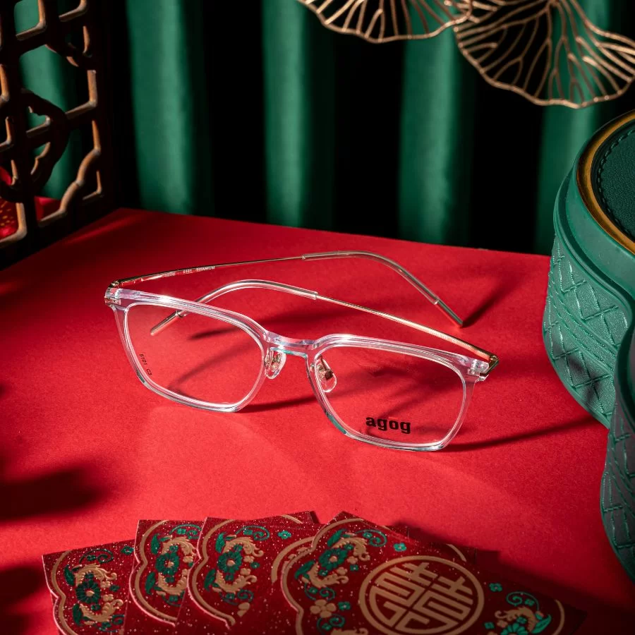 Mắt kíinh Agog 1015-C3 sáng bóng vs gọng Titanium - ảnh 3