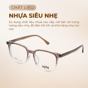 Agog Unisex - Gọng kính Nhựa - Mã 1706AXKK-C2 (2) Chất liệu gọng kính Agog 1706AXKK-C2