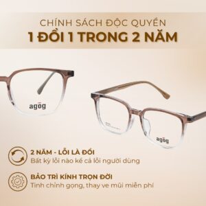 Agog Unisex - Gọng kính Nhựa - Mã 1706AXKK-C2 (4) Chính sách độc quyền gọng kính Agog 1706AXKK-C2
