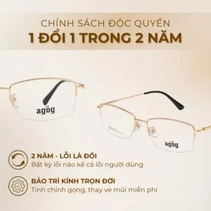 Agog Nam - Gọng kính Titanium - Mã 5509-C2 (4) Chính sách độc quyền gọng kính Agog 5509-C2