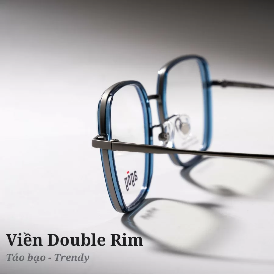 Agog Pengonal Nam - Gọng kính Titanium - Mã 7516TiSDKK-C3 (9) Viền Double Rim dẫn đầu xu hướng của Agog 7516TiSDKK-C3
