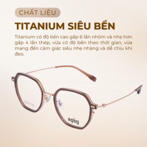 Chất liệu gọng kính Agog 9516TiSDKK-C4