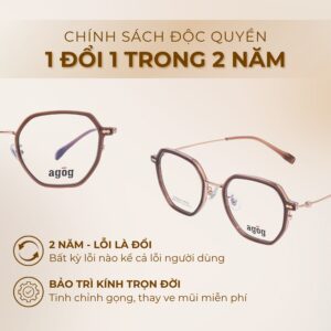 Chính sách độc quyền gọng kính Agog 9516TiSDKK-C4