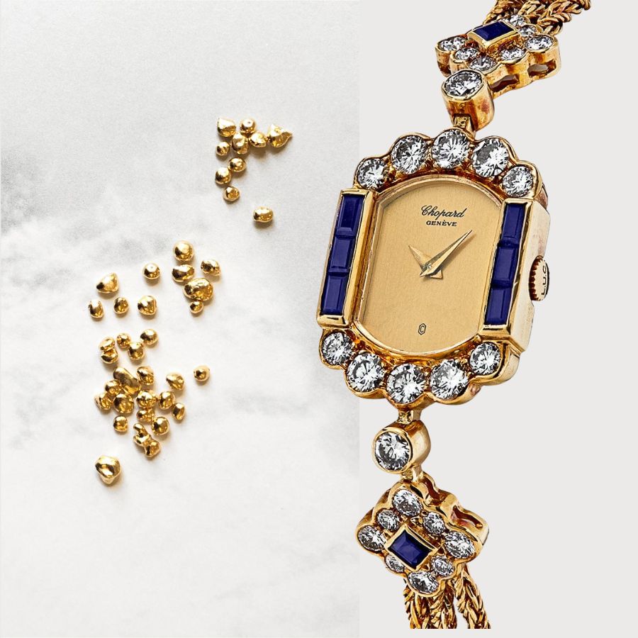 Chopard Nam - Gọng kính Titanium - Mã VCHG94J_0300 (5) Vàng đạt chuẩn farmined được Chopard sử dụng trong các sản phẩm đồng hồ và kính mắt của mình.