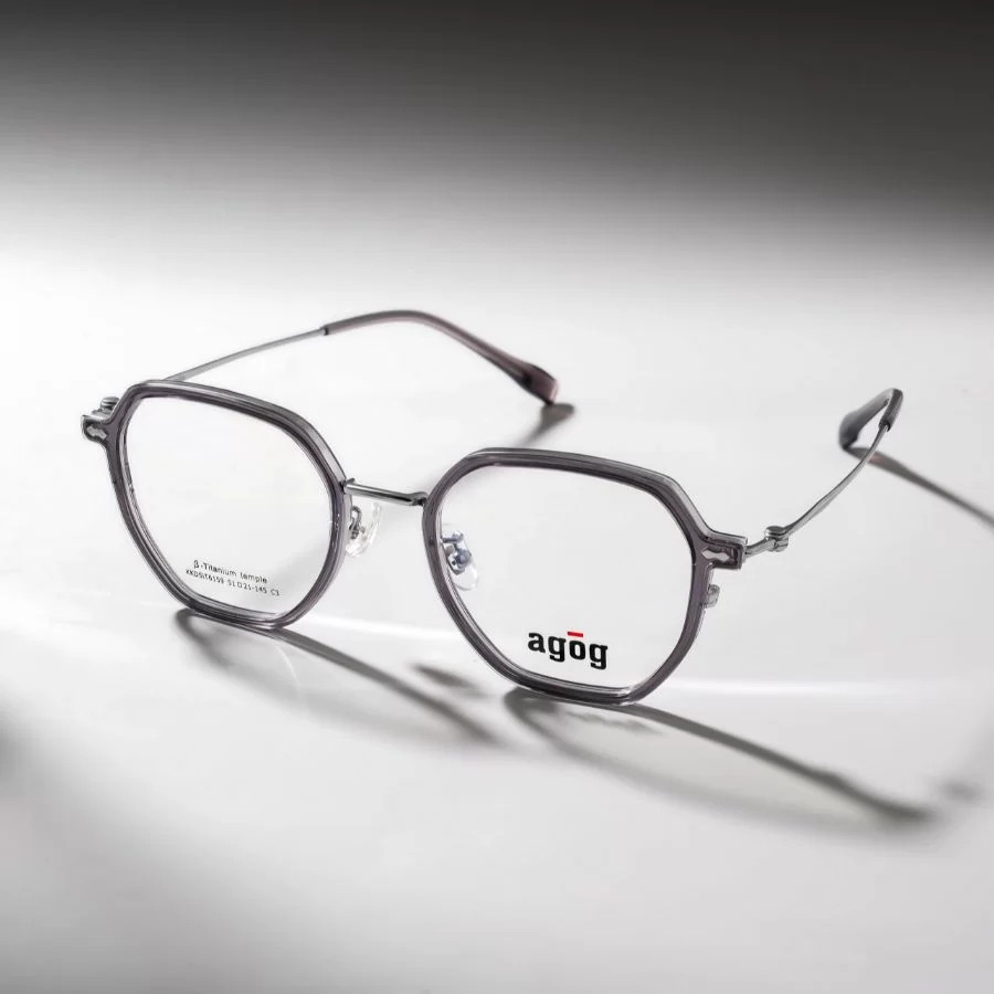 Agog Hexgonal Nam - Gọng kính Titanium - Mã 9516TiSDKK-C3 (11) Agog 9516TiSDKK-C3 được sản xuất bởi thương hiệu Kính Hải Triều chuyên phân phối mắt kính hàng hiệu cao cấp - ảnh 2