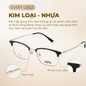 Agog Nữ - Gọng kính Nhựa, Kim loại - Mã 6906ADKK-C1 (2) Chất liệu gọng kính 6906ADKK-C1 chính hãng 100%