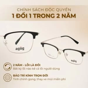 Agog Nữ - Gọng kính Nhựa, Kim loại - Mã 6906ADKK-C1 (4) Chính sách đổi trả gọng kính Agog 6906ADKK-C1 chính hãng 100%