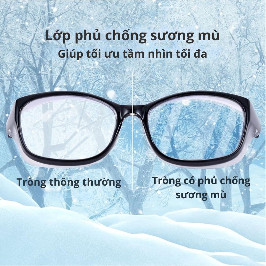 Lớp phủ chống sương mù là gì? Tất cả những gì bạn nên biết (2) So sánh sự khác biệt rõ rệt giữa tròng thường và tròng kính phủ chống sương mù