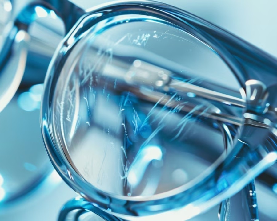 Essilor Crizal là gì? Hiểu đúng về tấm khiên chống lóa đỉnh cao (4) Trên tròng kính thông thường, chỉ một va quẹt nhỏ cũng có thể tạo nên trầy xước
