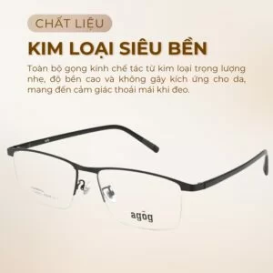 Chất liệu gọng kính Agog 25203MYYK-C2 chính hãng 100%