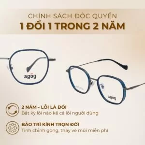Agog Nữ - Gọng kính Nhựa, Kim loại - Mã 6516TiSDKK-C3 (4) Chính sách độc quyền gọng kính Agog 6516TiSDKK-C3