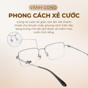 Agog Nam - Gọng kính Nhựa, Titanium - Mã 7509-C3 (3) Vành gọng kính Agog 7509-C03 chính hãng 100%