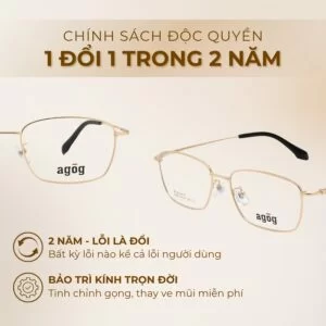 Agog Nam - Gọng kính Nhựa, Titanium - Mã 8509-C2 (4) Chính sách độc quyền gọng kính Agog 8509-C2