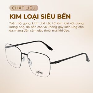 Chất liệu gọng kính Agog tS21012GTGSK-BK