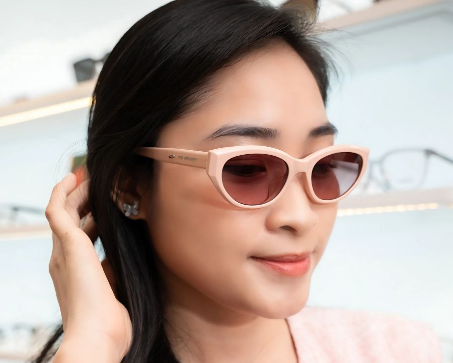 Molsion Nữ - Gọng kính Nhựa - Chống tia UV - Mã MS3077_A33_CS (5) Kính mắt mèo MS3077_A33_CS sành điệu.