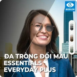 Kính đa tròng đổi màu Essilor Essential Everyday Plus Transitions Signature GEN 8