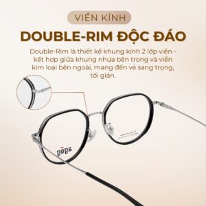 Viền kính Double-Rim độc đáo Agog 5516TISDKK-C4