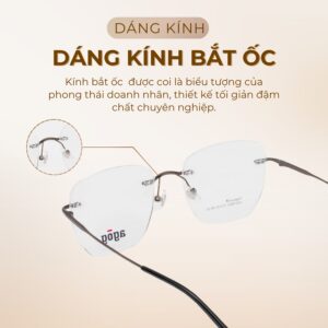 Agog Unisex - Gọng kính Nhựa, Titanium - Mã 1309TTSYK-C4 (3) Dáng kính bắt ốc Agog 1309TTSYK-C4
