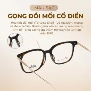 Agog Unisex - Gọng kính Nhựa, Kim loại - Mã 2516TISGMK-C3 (3) Màu sắc đồi mồi độc đáo gọng kính Agog 2516TISGMK-C3