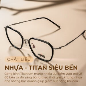 Homepage (50) Gọng kính Titan bọc nhựa Agog 2876-C01 chính hãng 100%
