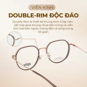 Viền kính Double-Rim độc đáo Agog 5516TiSDKK-C3