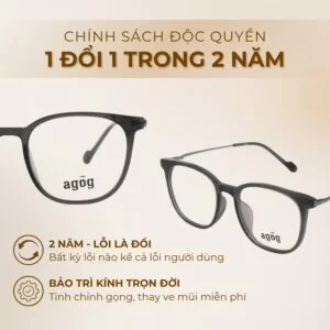 Agog Nam - Gọng kính Nhựa, Kim loại - Mã 7005TISXXK-C4 (4) Chính sách độc quyền gọng kính Agog 7005TISXXK-C4