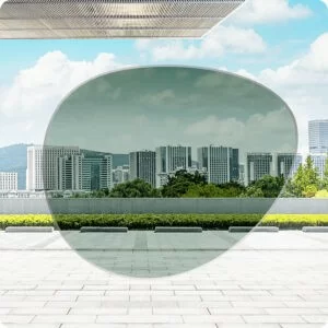 Tròng kính đổi màu xanh lá đậm