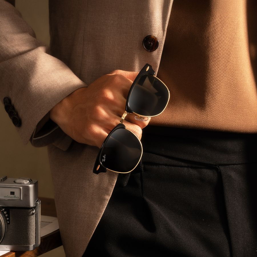 Mang thiết kế Clubmaster nửa gọng - Ảnh 1