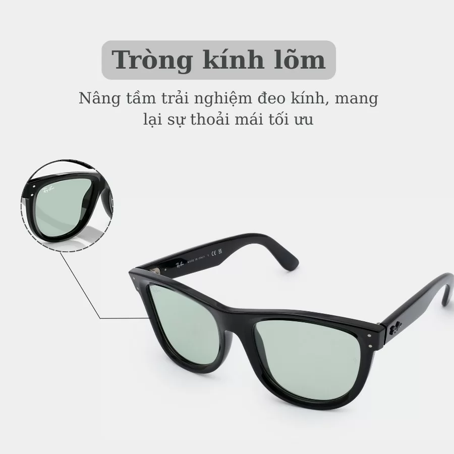 RayBan Wayfarer Reverse Unisex - Gọng kính Nhựa - Chống tia UV - Mã 0RBR0502SF_6677/2_53 (4) Tròng gọng kính RayBan 0RBR0502SF_6677/2 chính hãng 100%