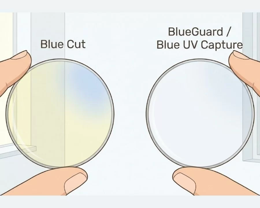 7+ Cách nhận biết kính chống ánh sáng xanh chính hãng từ A-Z (5) Cách nhận biết kính chống ánh sáng xanh chính hãng thông qua màu sắc hiển thị trên kính