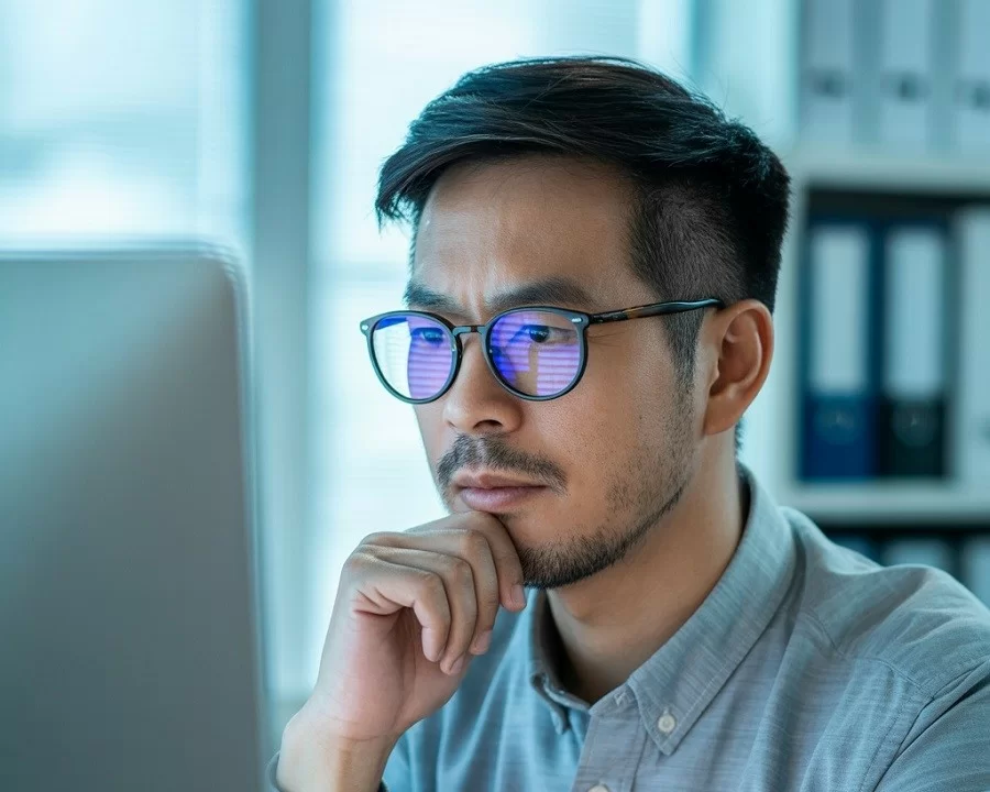 Kính chống ánh sáng xanh máy tính: Giảm mỏi mắt, tăng hiệu suất