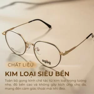 Gọng kính kim loại Agog 2616MHDK-C3 chính hãng 100%
