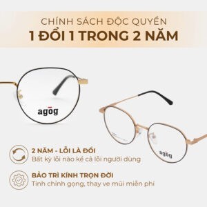Chính sách bảo hành Gọng kính Agog 2616MHDK-C3 chính hãng 100%