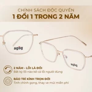 Chính sách đổi trả gọng kính Agog 2876-C03 chính hãng 100%