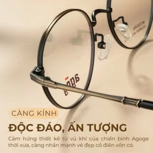 Agog Unisex - Gọng kính Kim loại - Mã 3906MCZK-C4 (3) Gọng kính Agog 3906MCZK-C4 nổi bật với hoạ tiết hoa văn ấn tượng