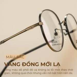Agog Unisex - Gọng kính Kim loại - Mã 3906MCZK-C4 (4) Gọng kính Agog 3906MCZK-C4 vàng đồng đẹp mắt