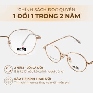 Agog Nữ - Gọng kính Kim loại - Mã 6206MHHK-C1 (5) Chính sách bảo hành gọng kính Agog 6206MHHK-C1